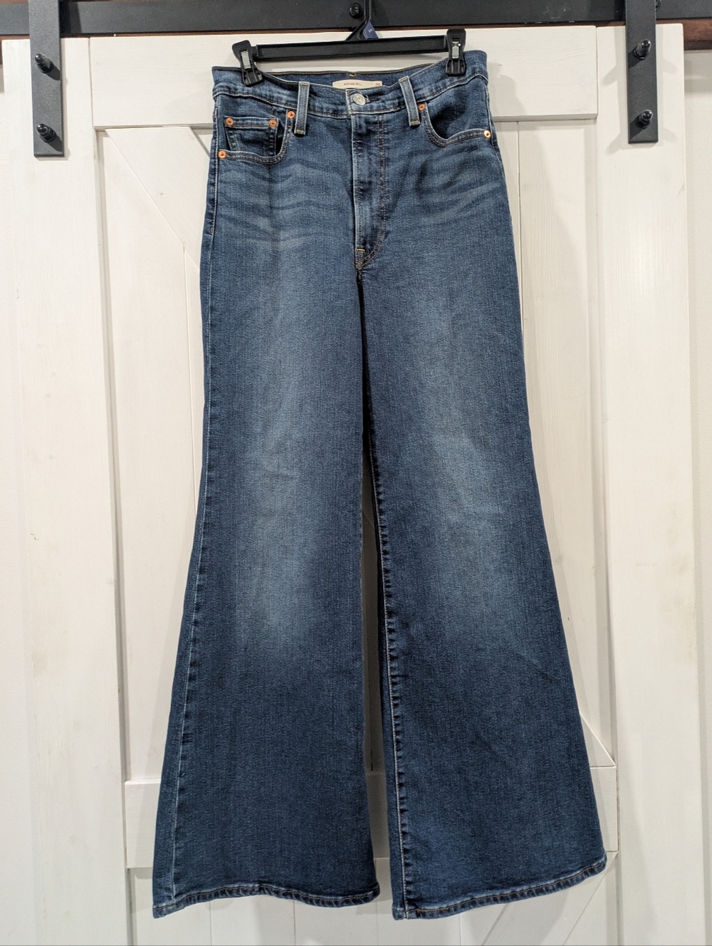 Levis Women's Wide Leg Ribcage High-Rise Jeans - Blue